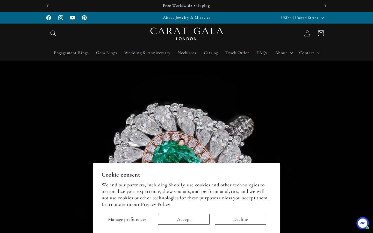 Carat Gala homepage screenshot