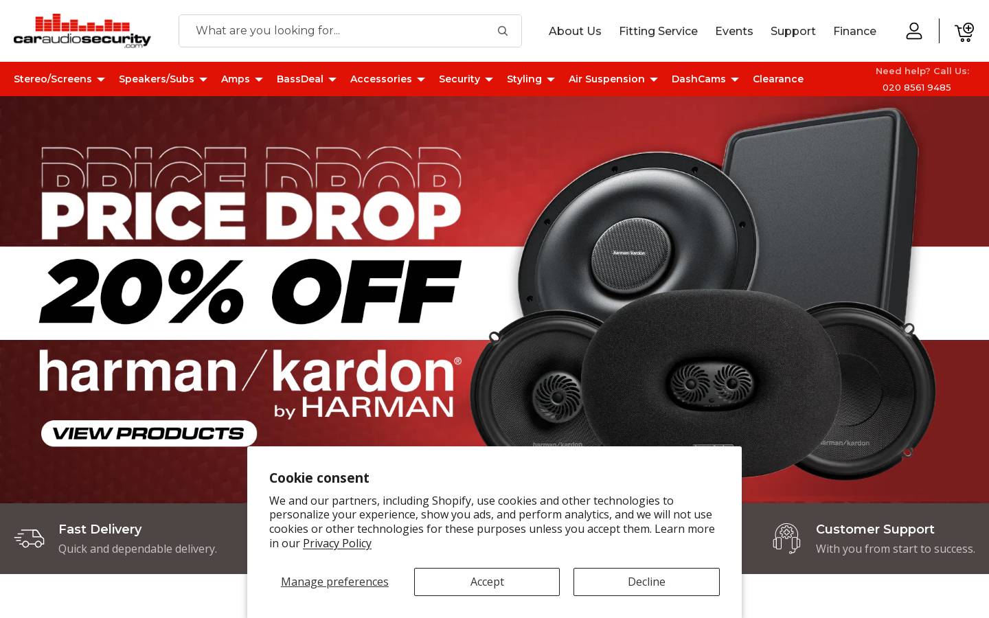 Caraudiosecurity homepage screenshot