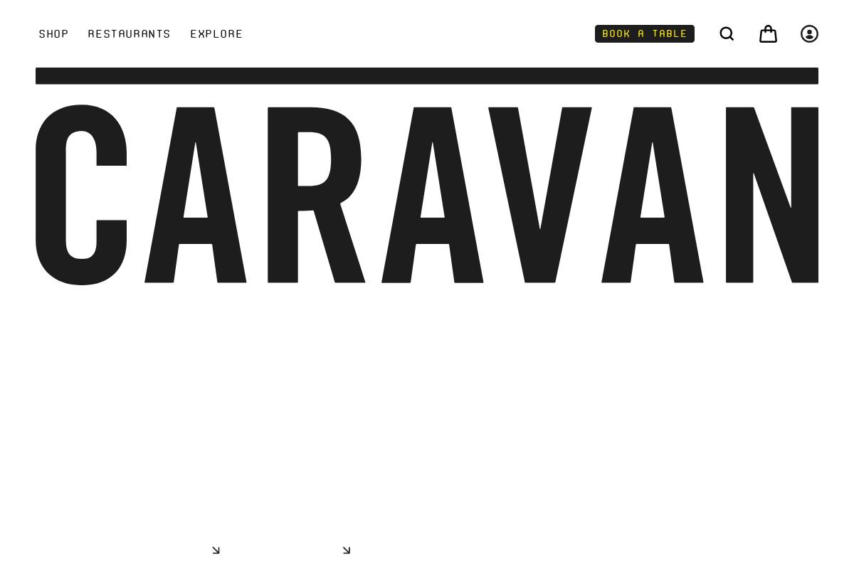 Caravan Restaurants homepage screenshot