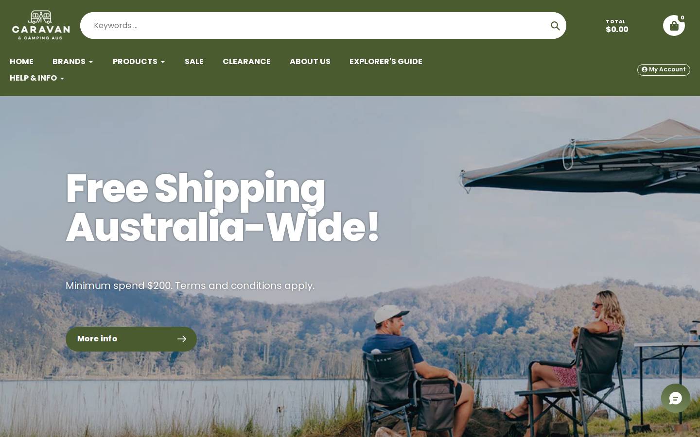 caravancamping.com.au homepage screenshot