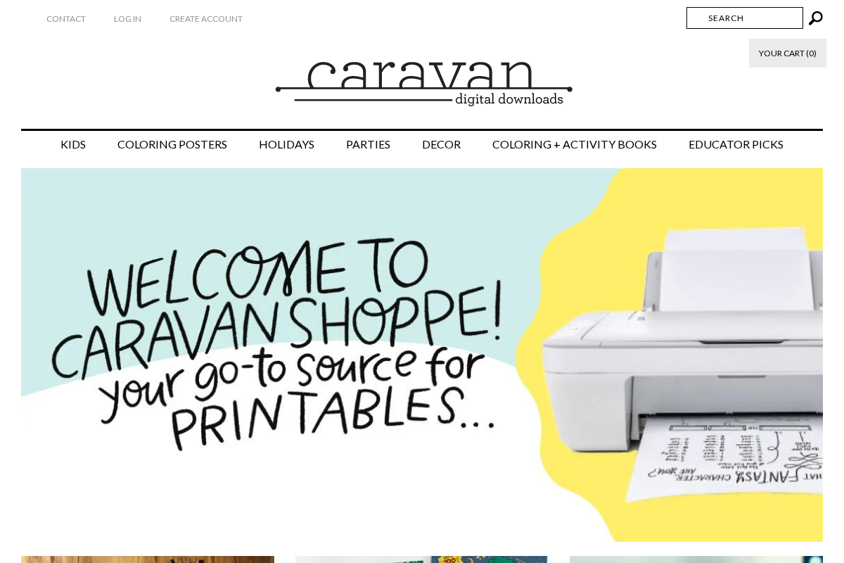 Caravan Shoppe homepage screenshot