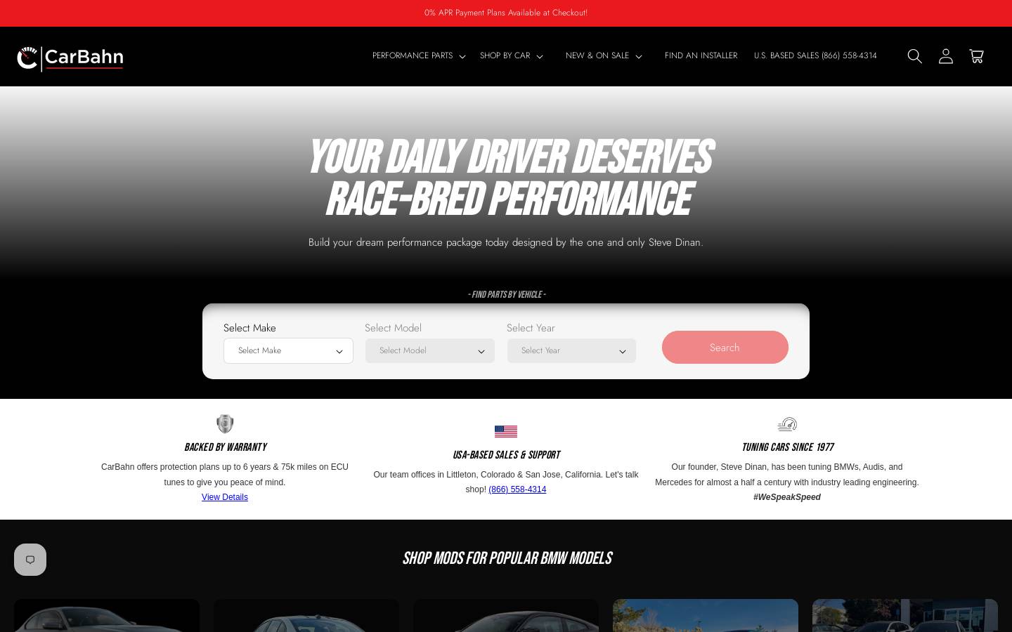 Carbahn homepage screenshot