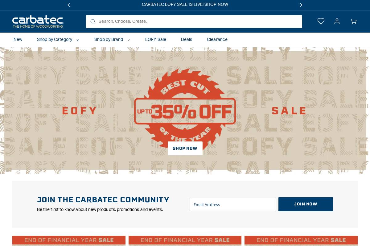 carbatec.com.au homepage screenshot