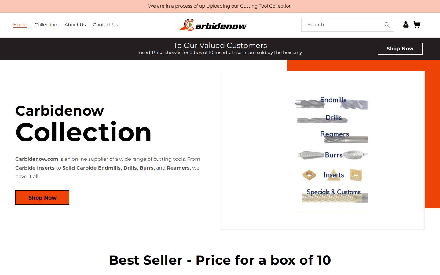 carbidenow.com homepage screenshot