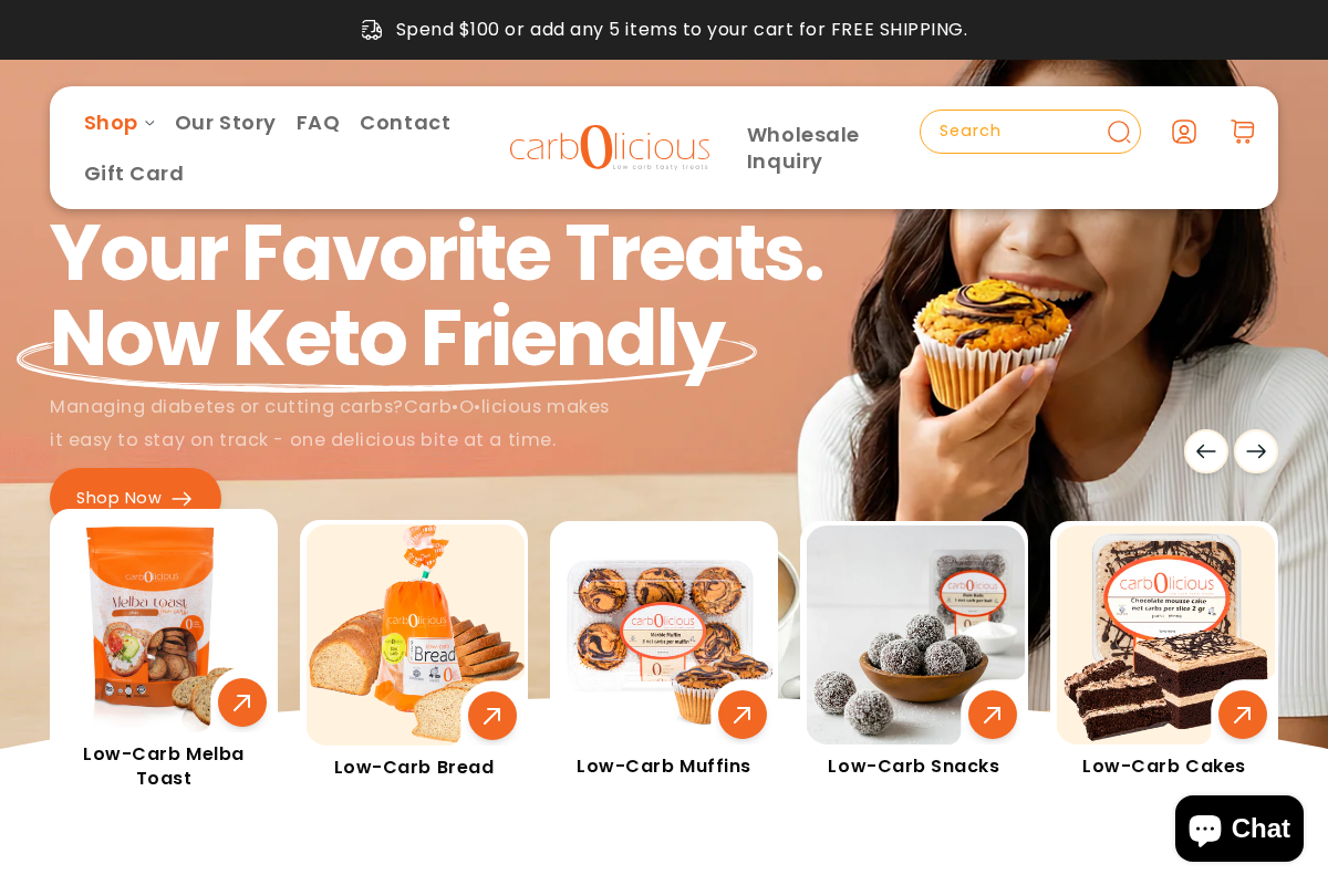 Carbolicious homepage screenshot