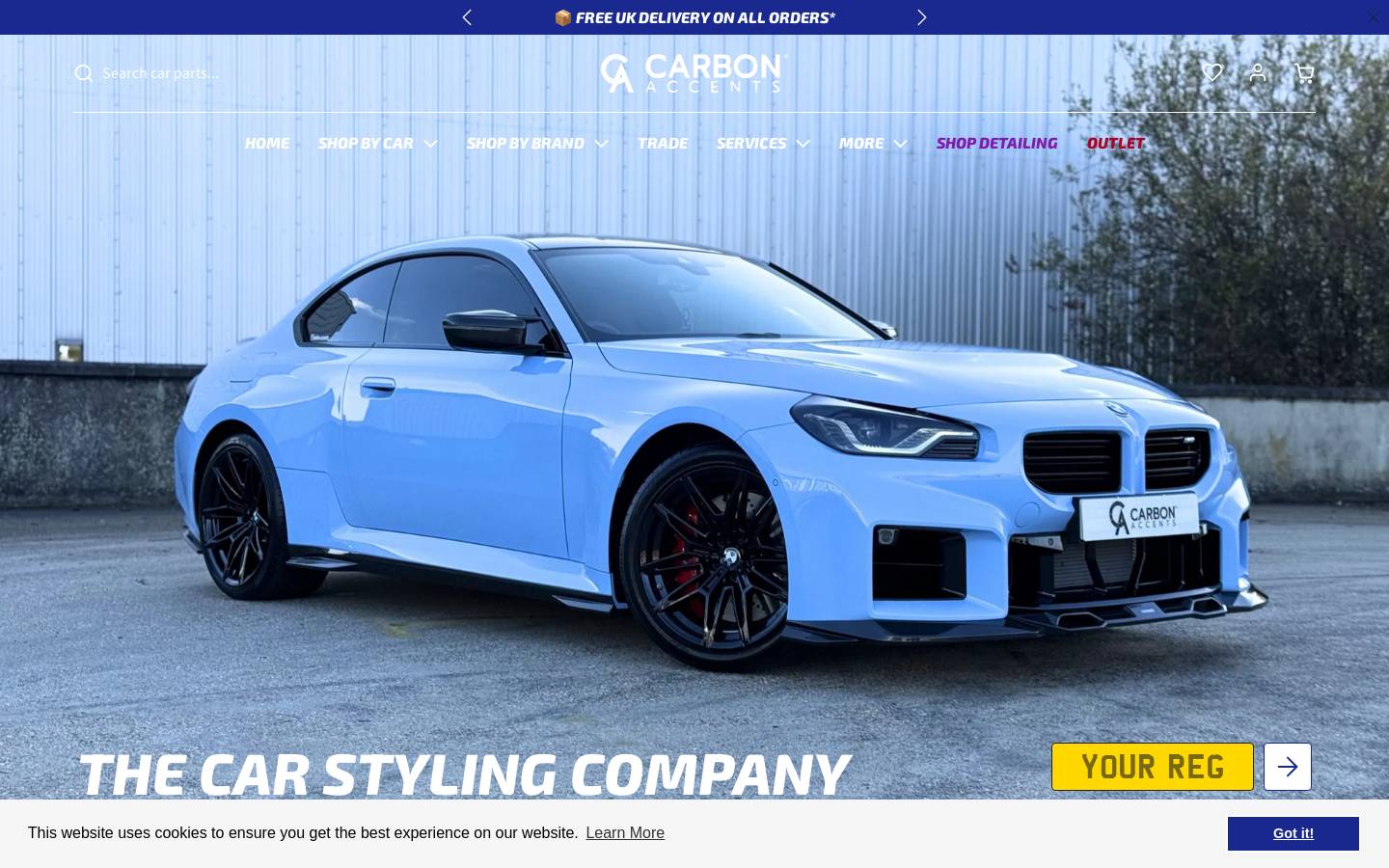 Carbon Accents homepage screenshot