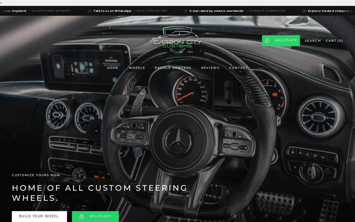 Carboncitycustoms homepage screenshot