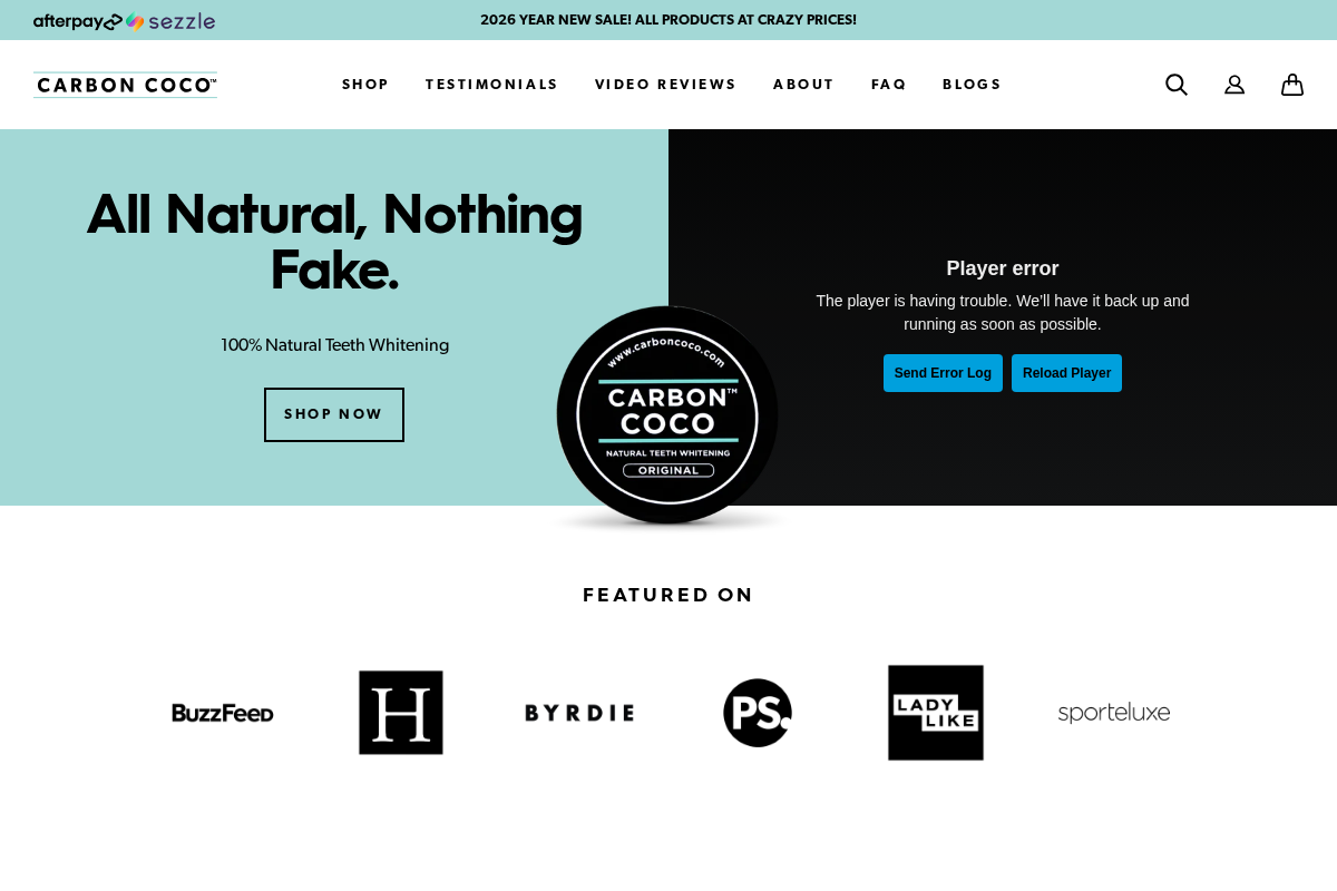 Carbon Coco homepage screenshot