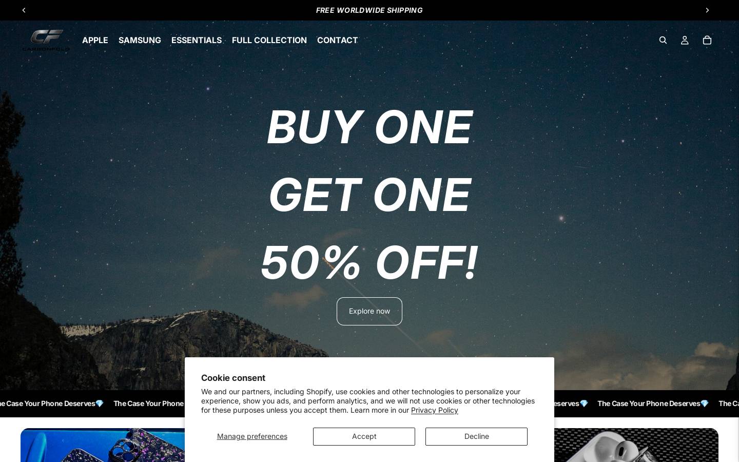 carbonfold.com homepage screenshot