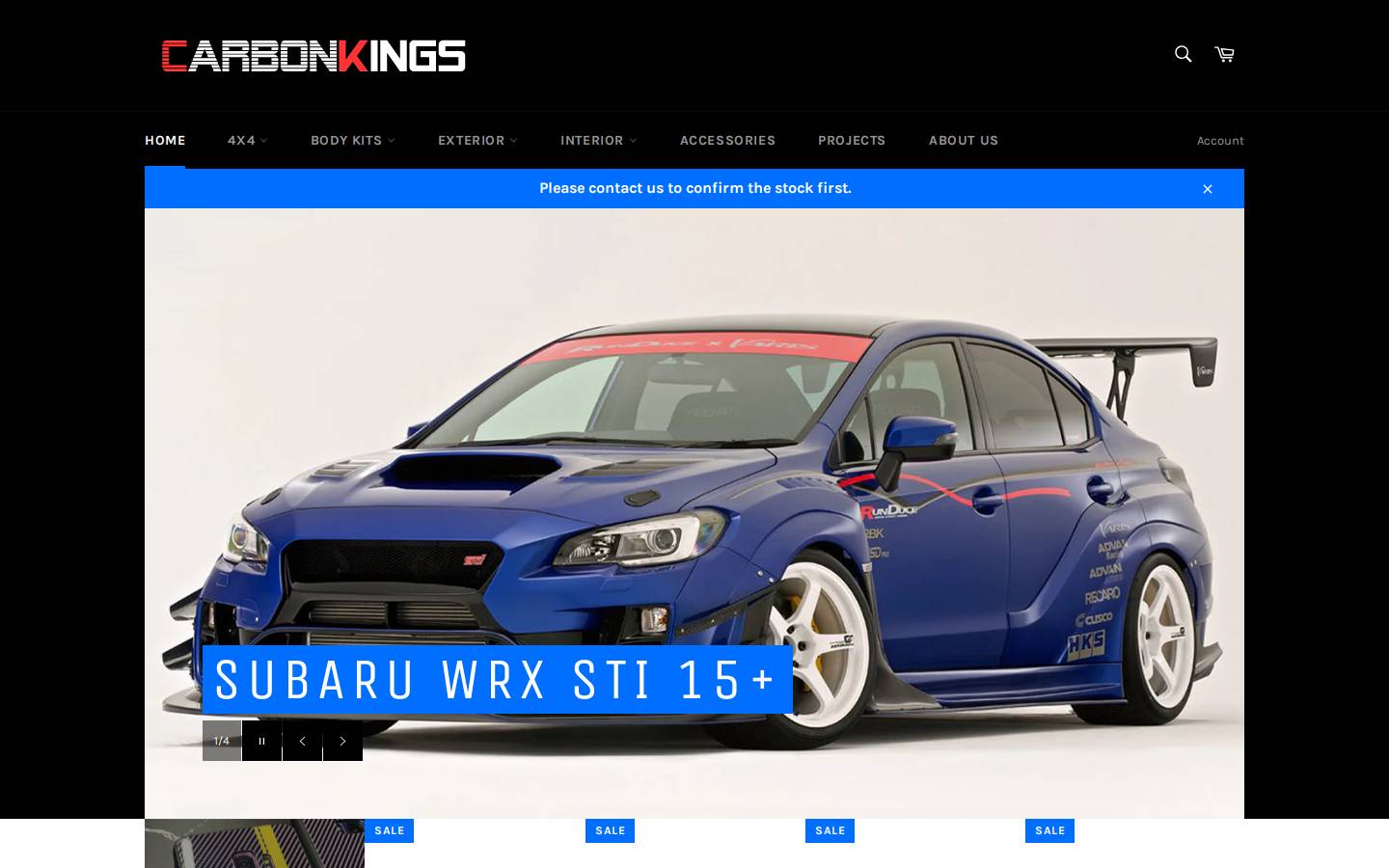 carbonkings.com.au homepage screenshot