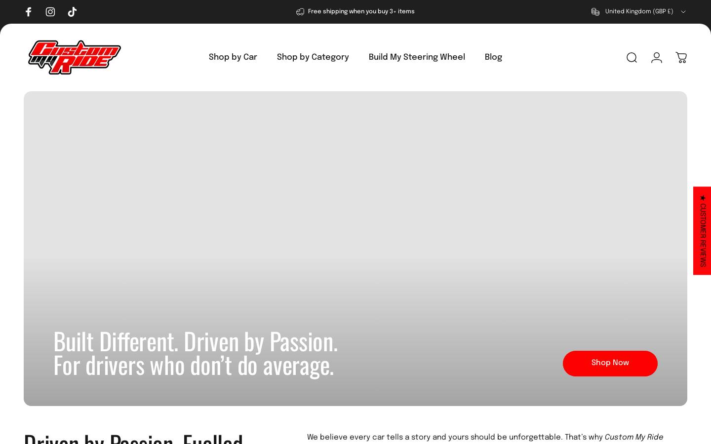 Carbon My Ride homepage screenshot