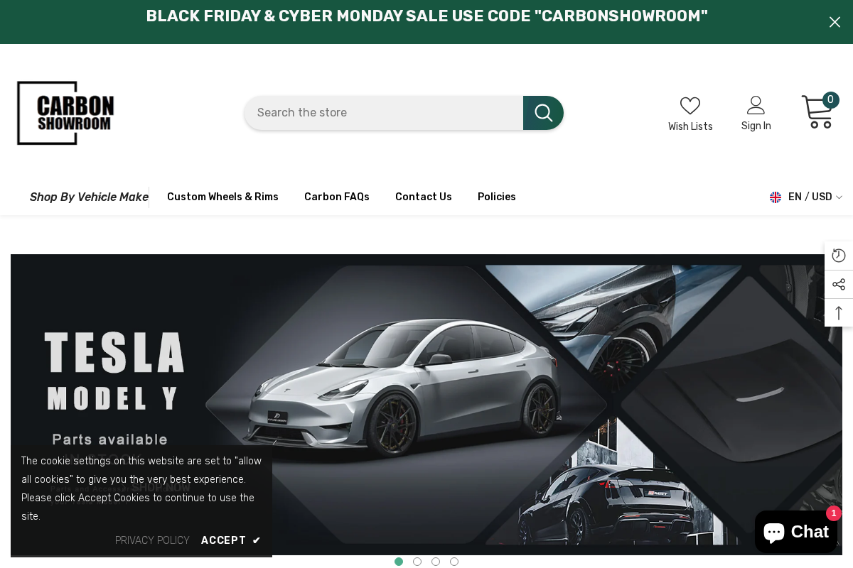 Carbon Showroom homepage screenshot