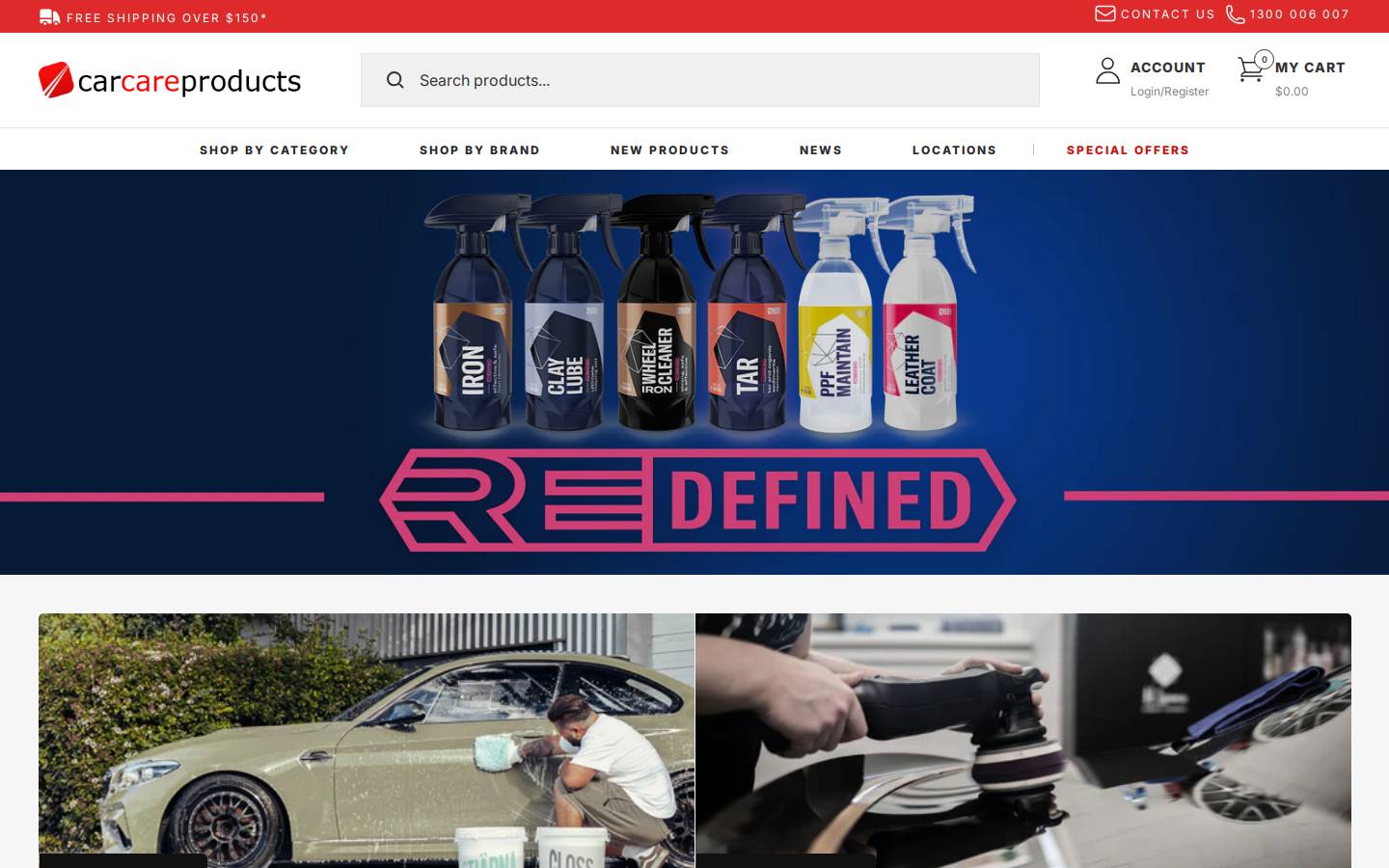 carcareproducts.com.au homepage screenshot