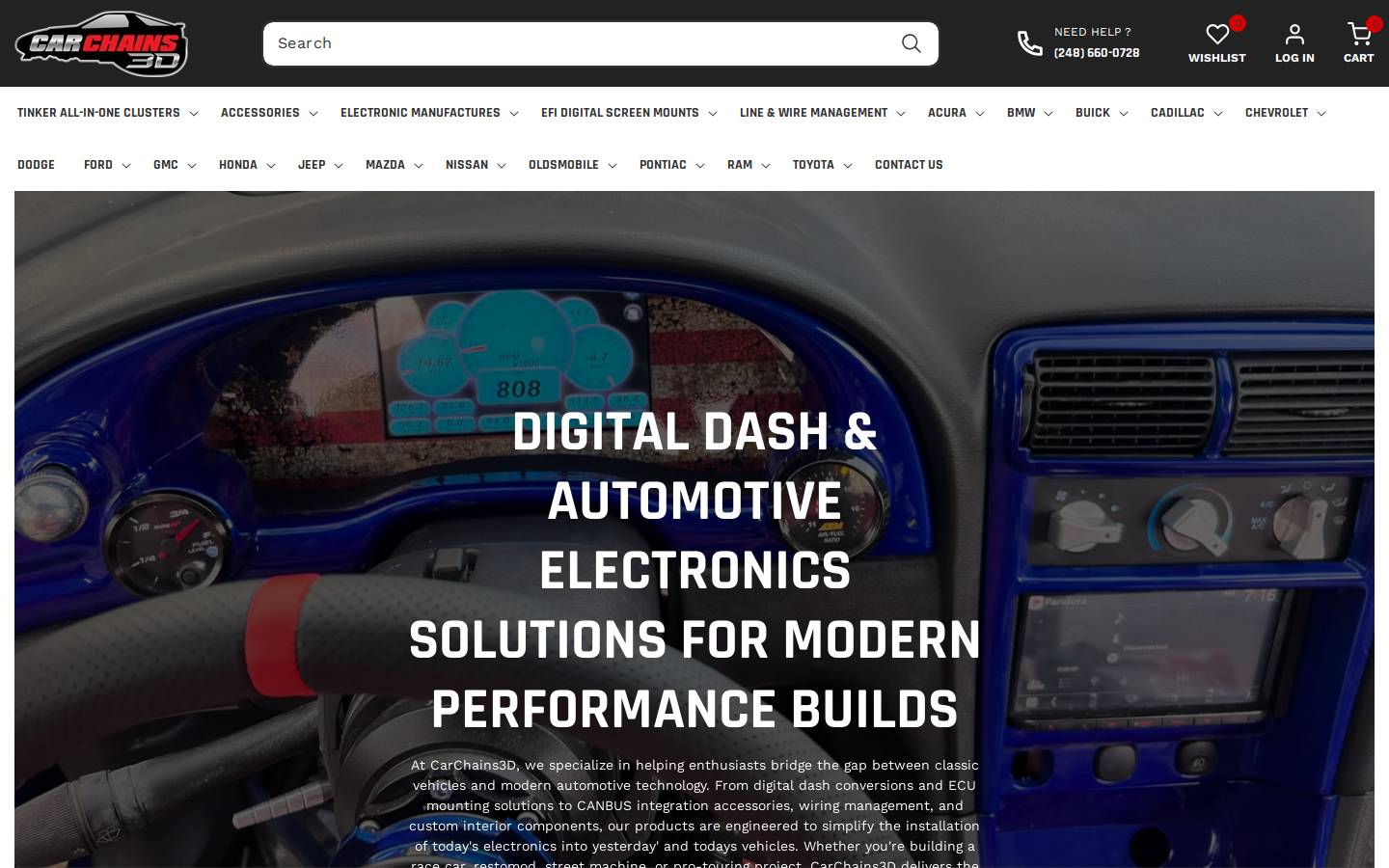 carchains3d.com homepage screenshot