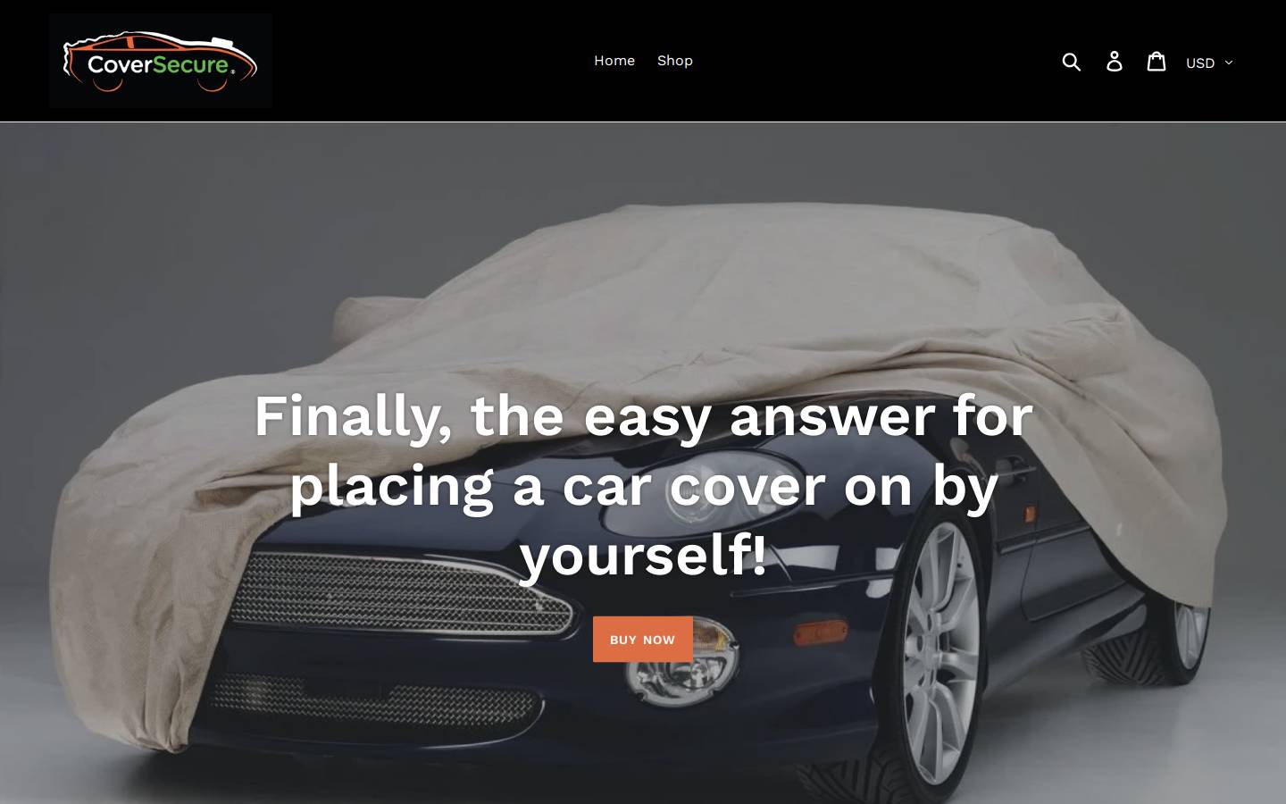 carcoversecure.com homepage screenshot
