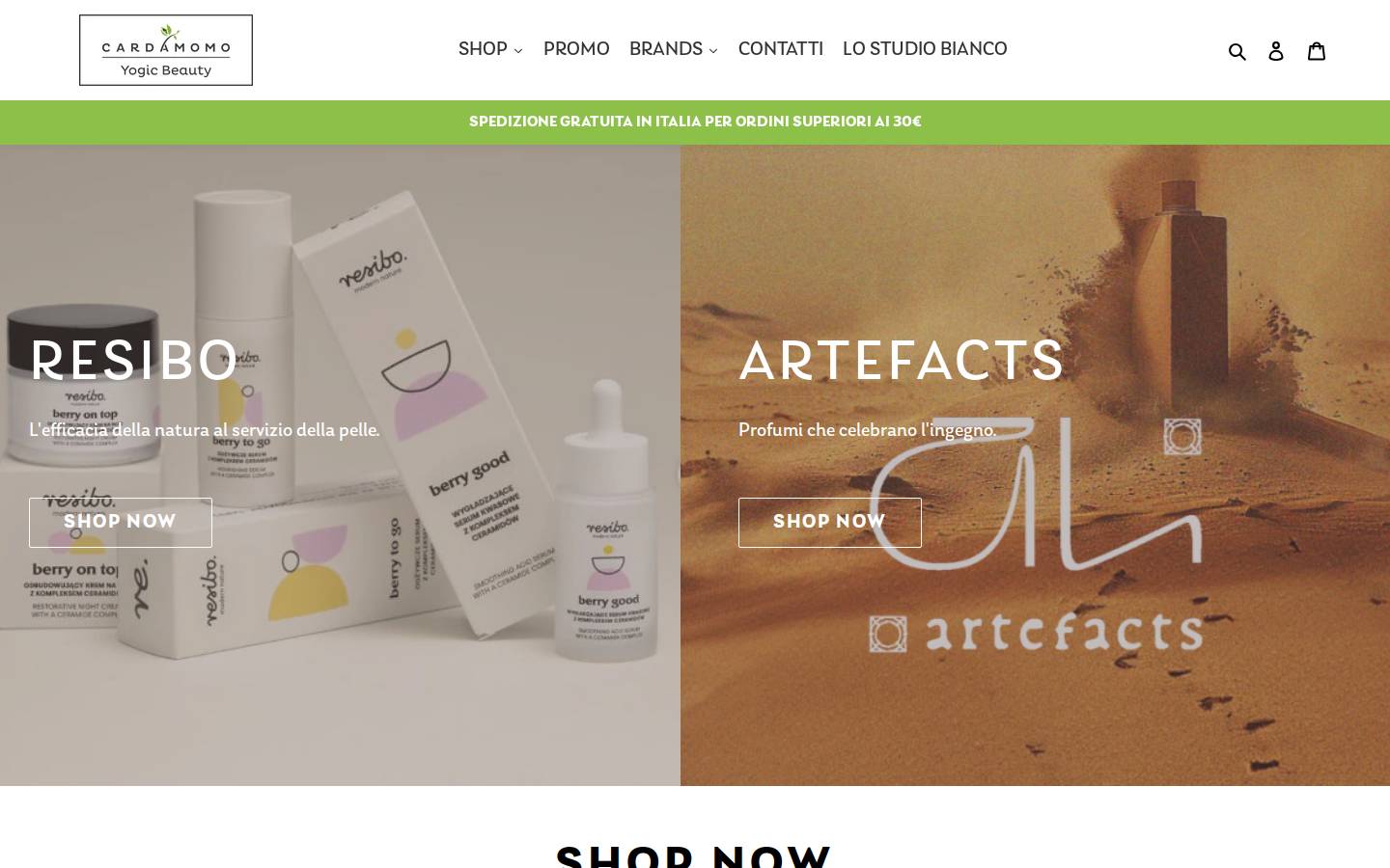 cardamomomilano.it homepage screenshot