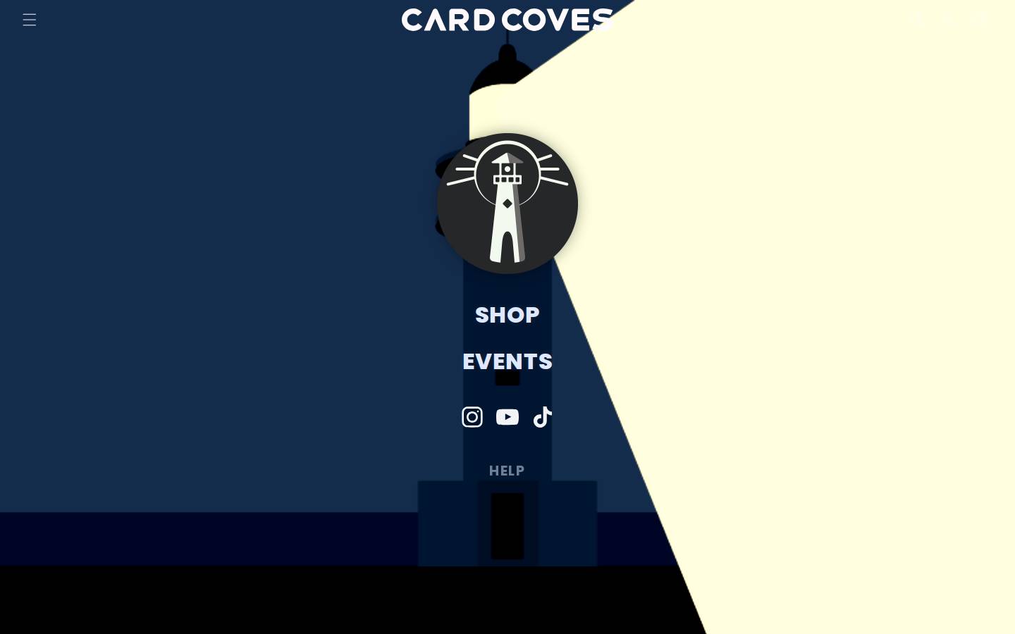 cardcoves.com homepage screenshot