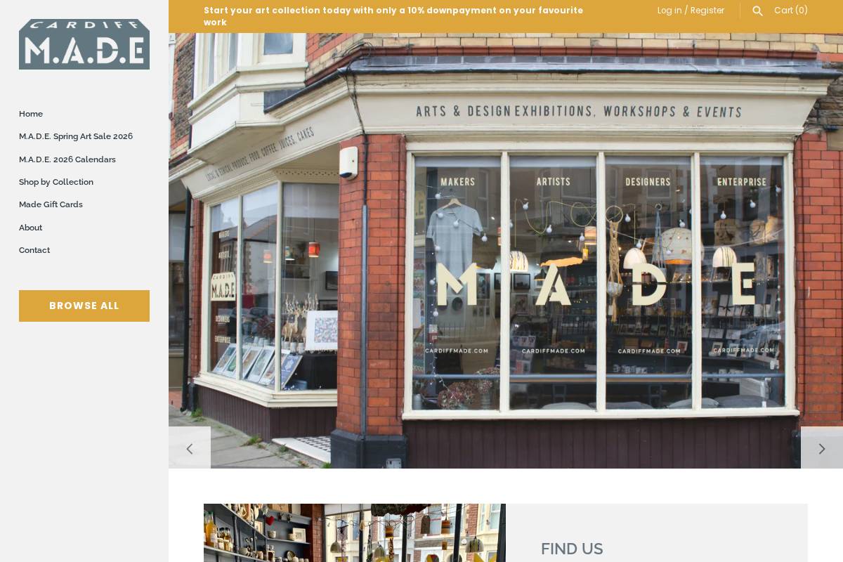 cardiffmade.shop homepage screenshot
