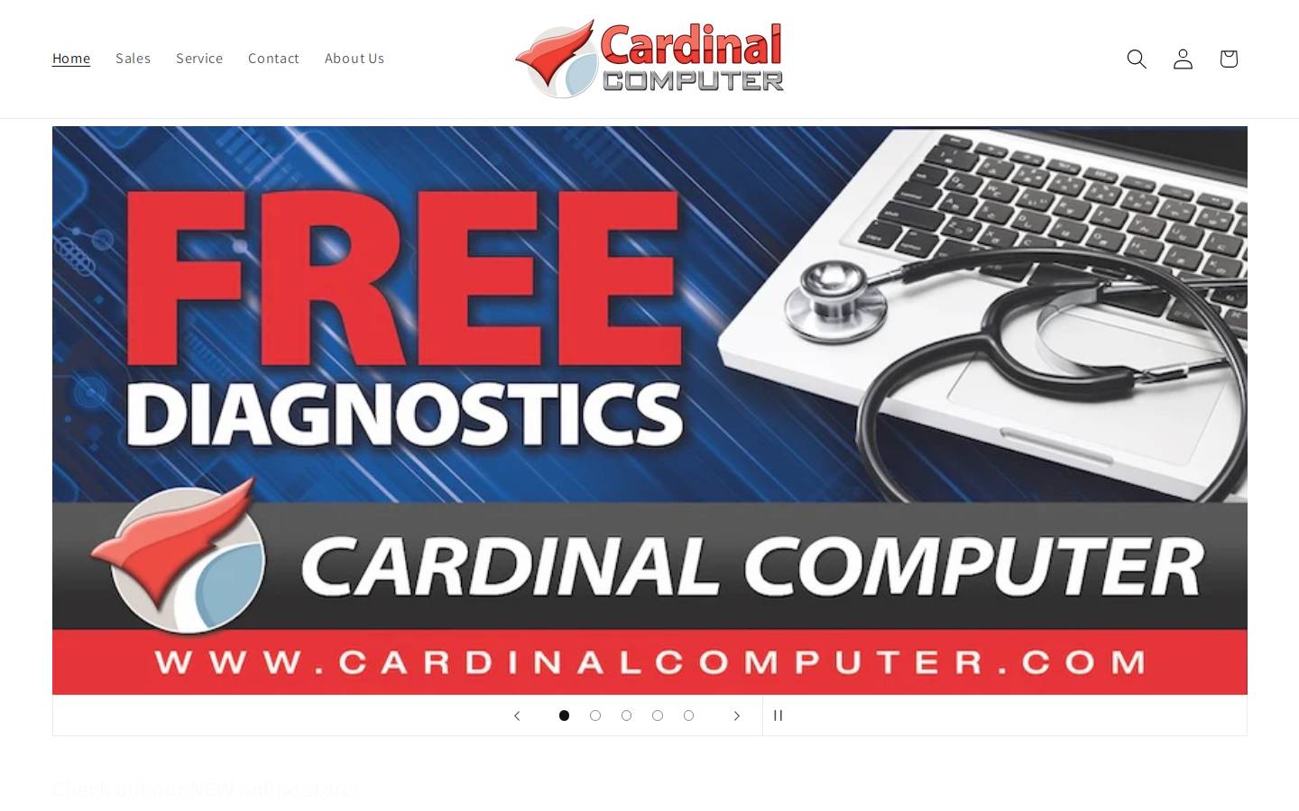 cardinalcomputer.com homepage screenshot