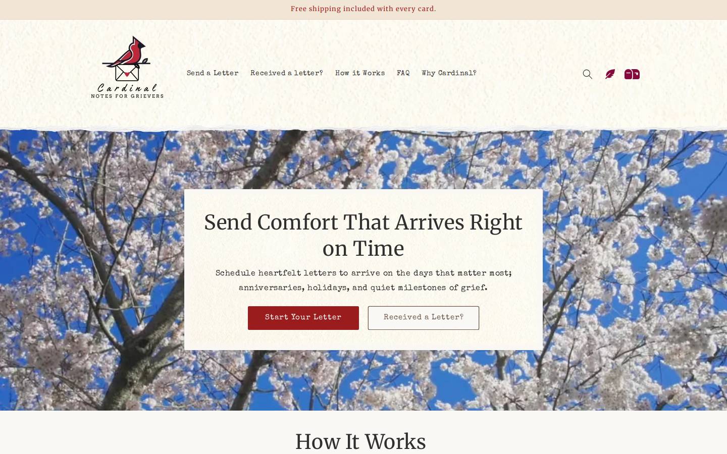 cardinalnotes.com homepage screenshot