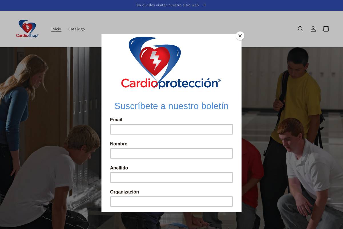 cardioshop.mx homepage screenshot