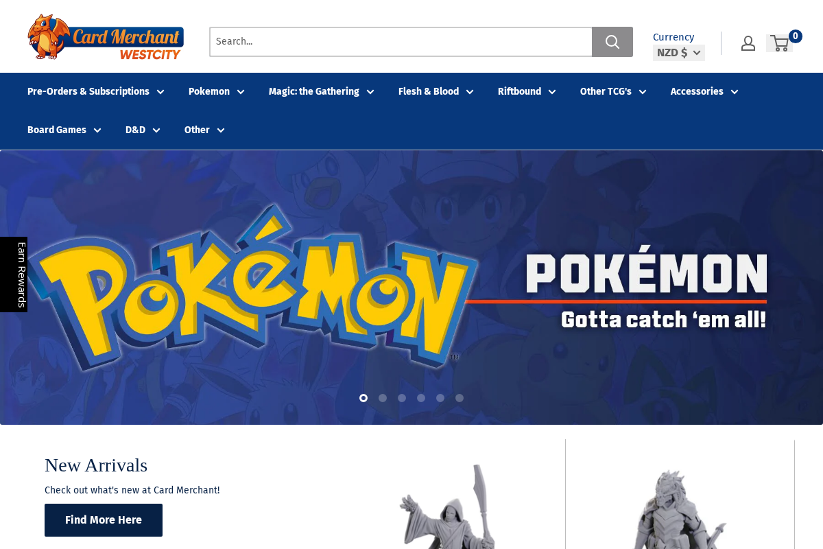 Card Merchant WestCity homepage screenshot