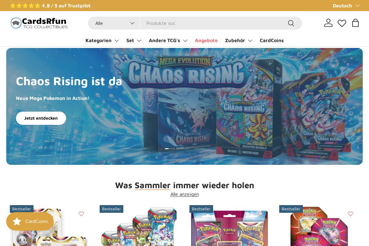 cardsrfun.de homepage screenshot