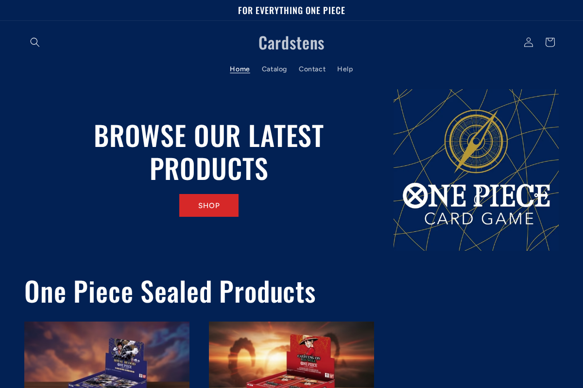 Cardstens homepage screenshot