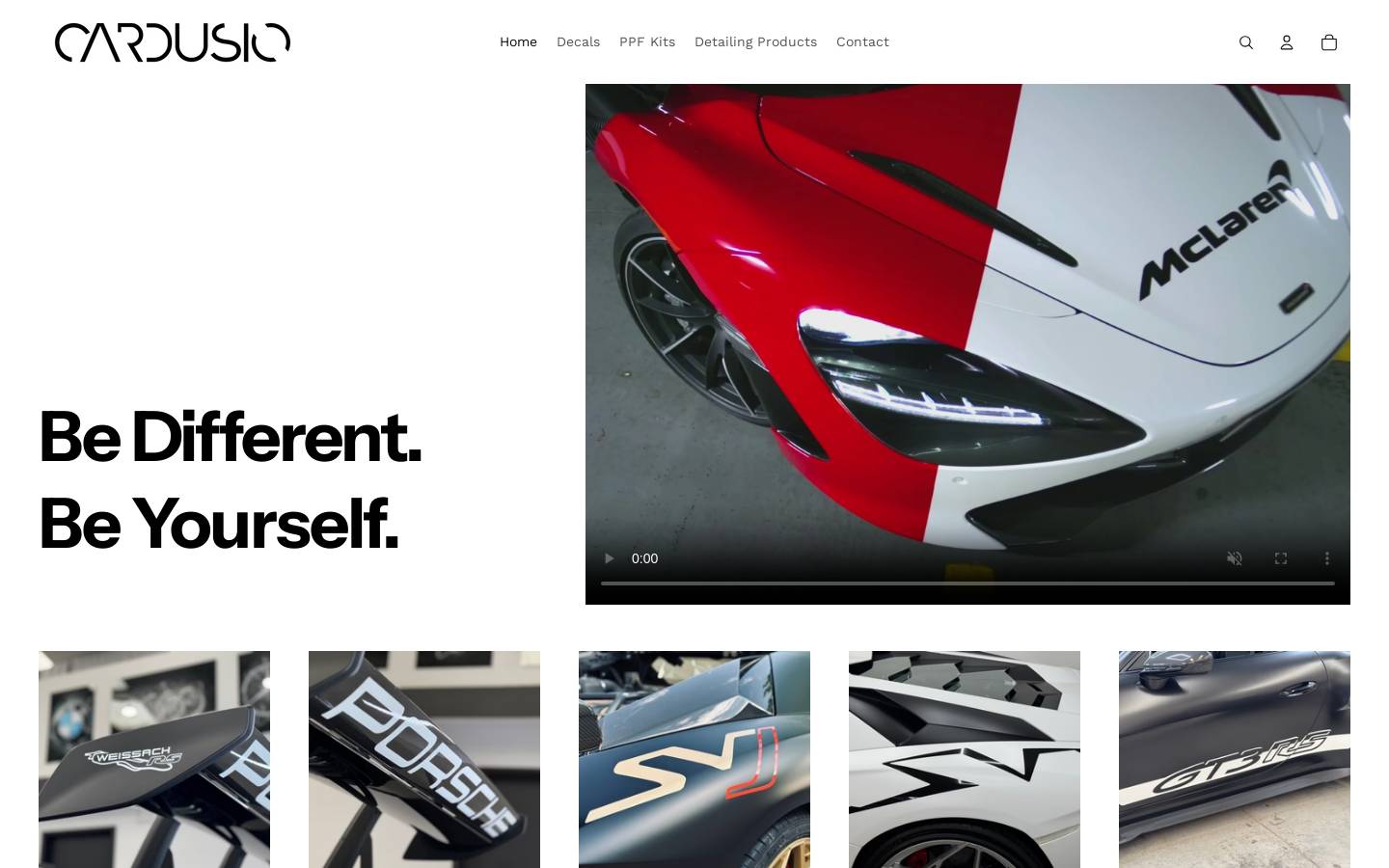 cardusioshop.com homepage screenshot