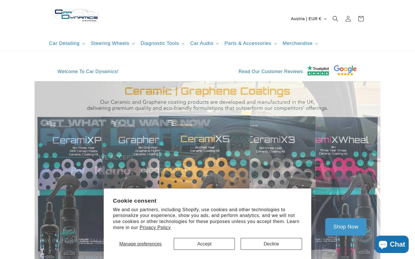 Car Dynamics homepage screenshot