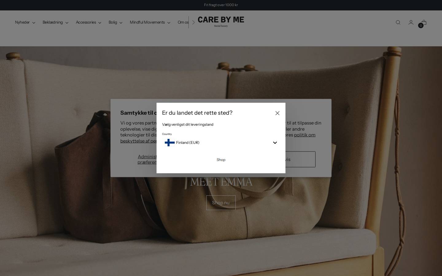 CARE BY ME homepage screenshot