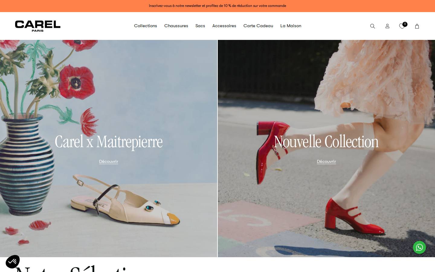 Carel Paris homepage screenshot