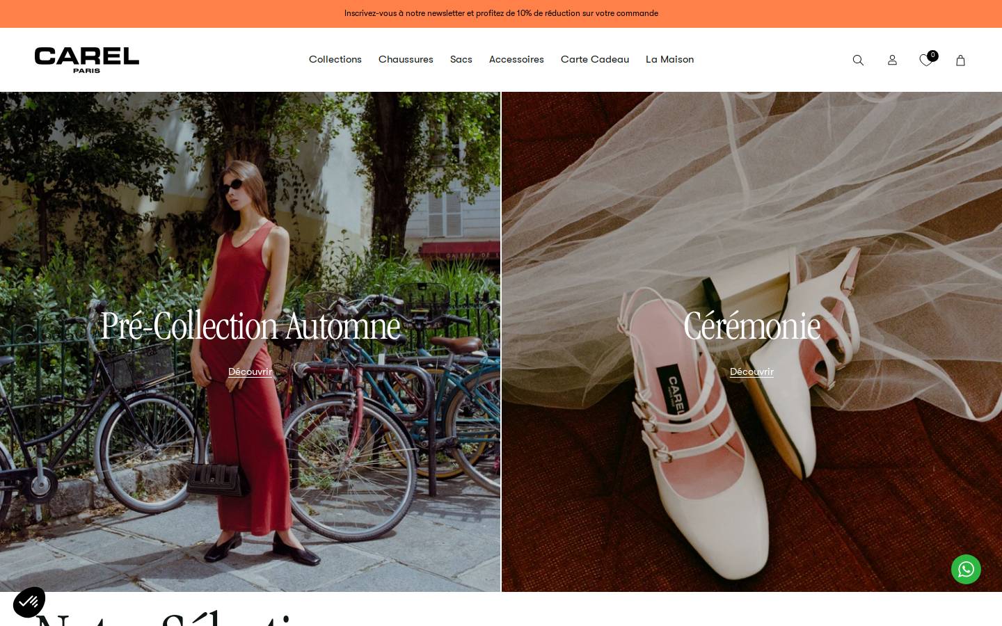 Carel Paris homepage screenshot