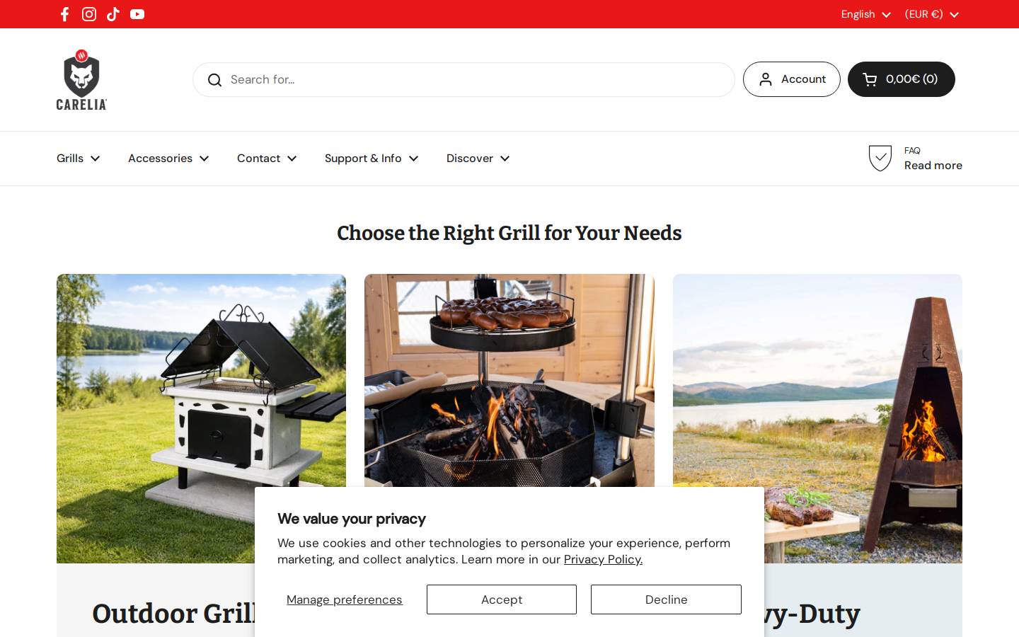 careliagrill.com homepage screenshot