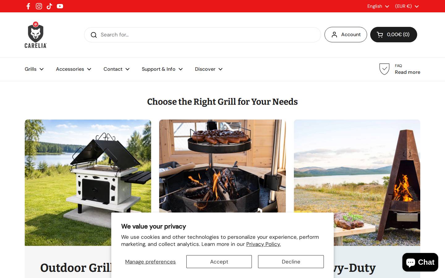 careliagrill.fi homepage screenshot