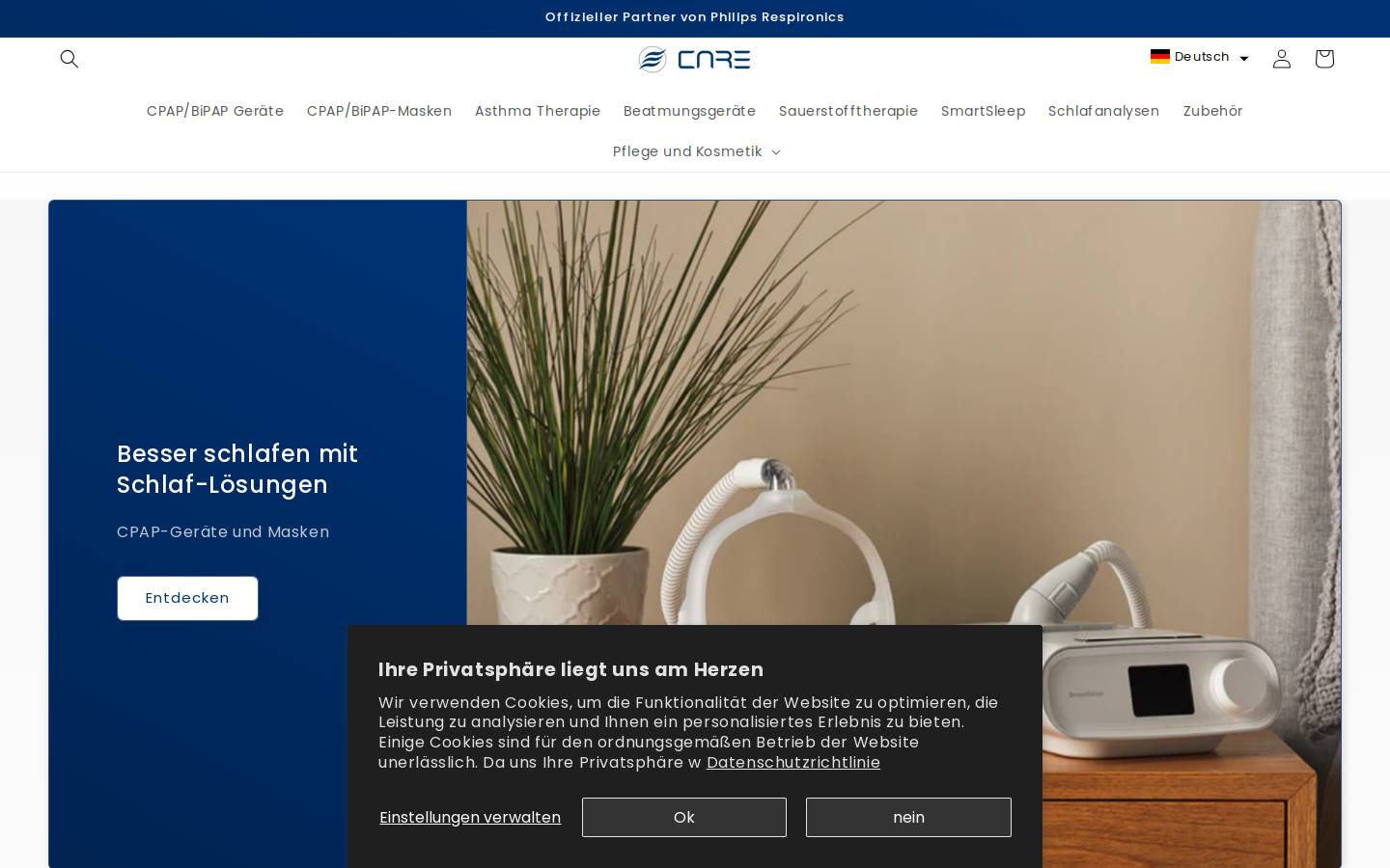 Careshoppro homepage screenshot
