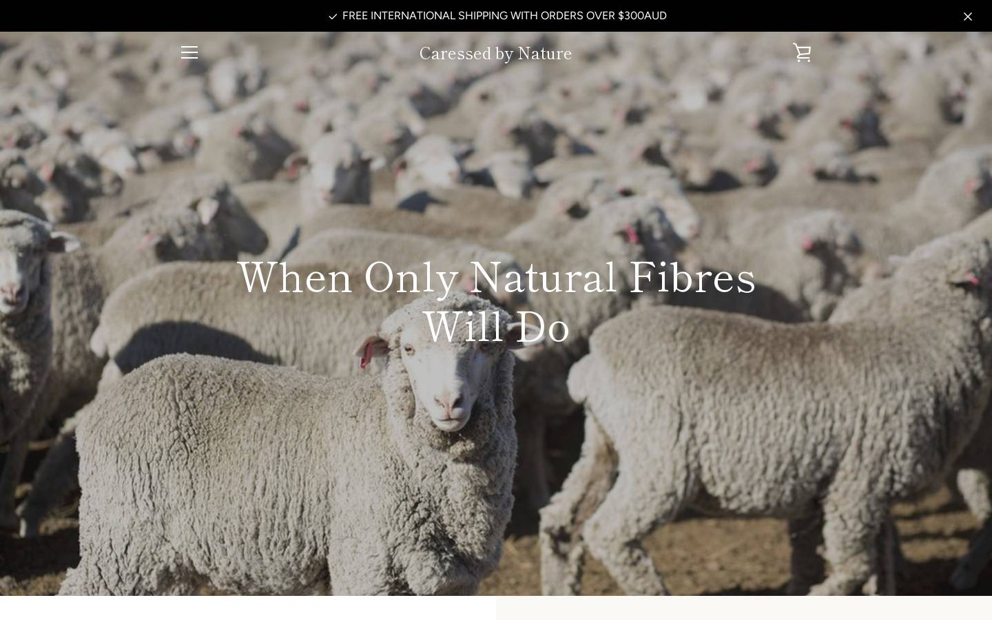 caressedbynature.com.au homepage screenshot