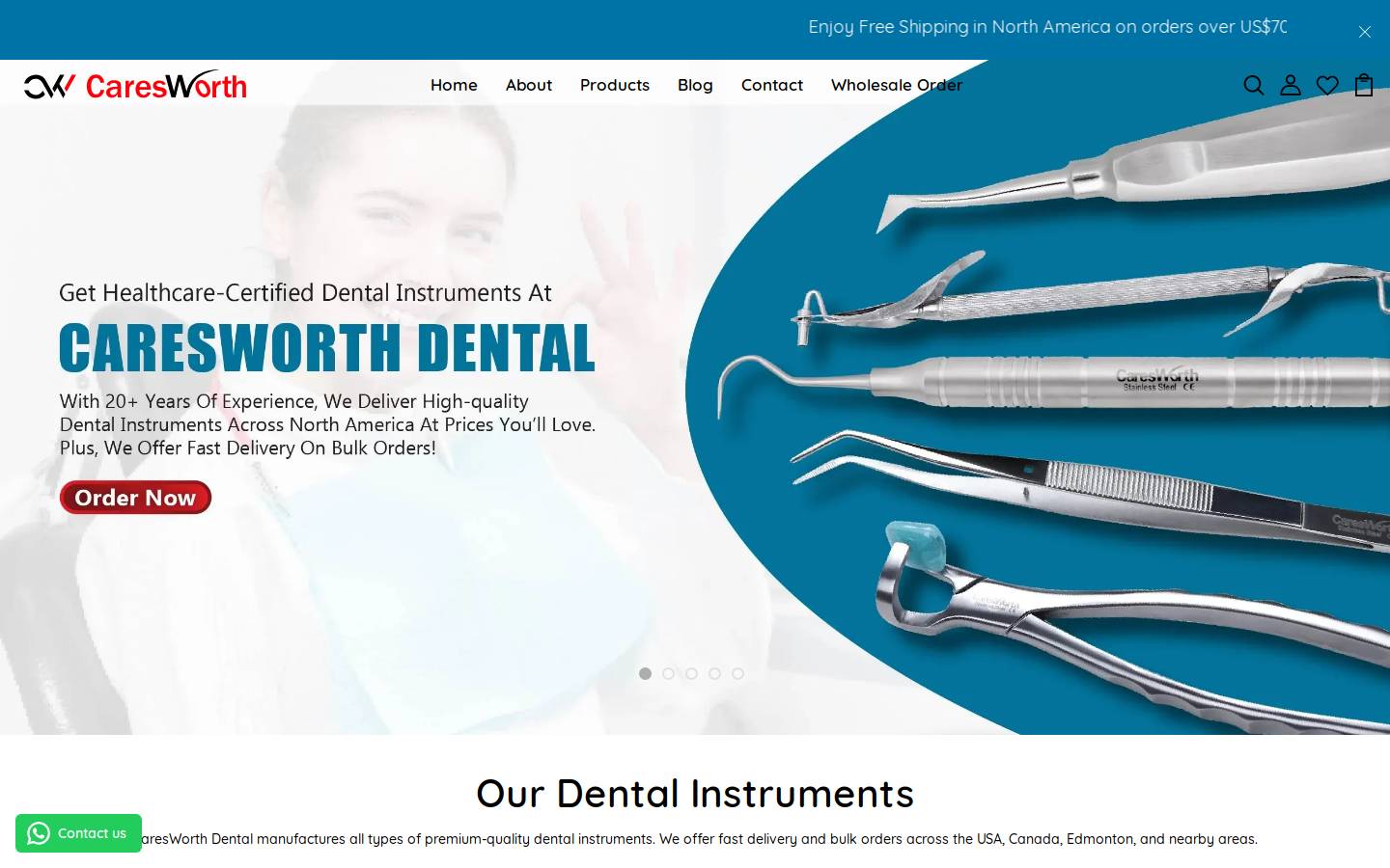 caresworthdental.com homepage screenshot