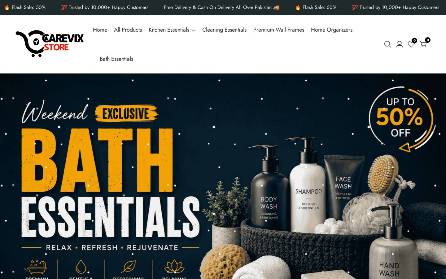 carevix.store homepage screenshot
