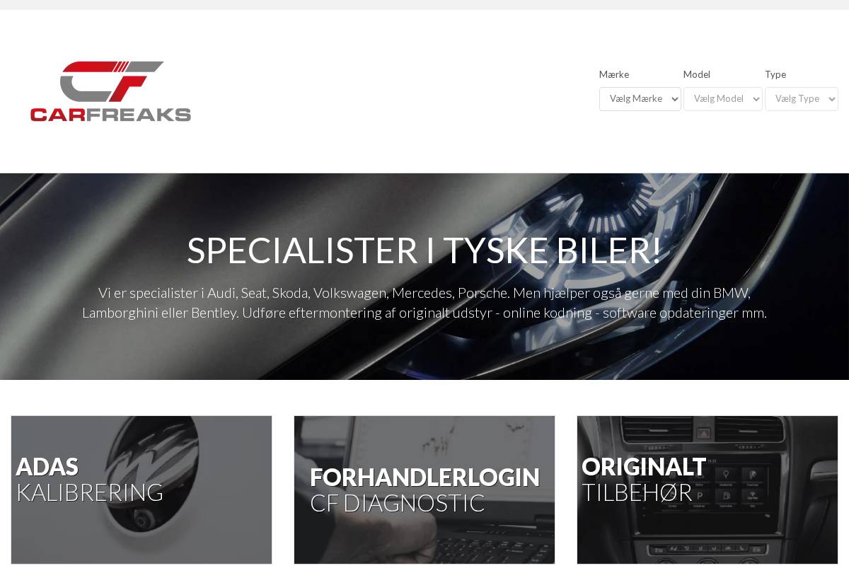 Carfreaks homepage screenshot