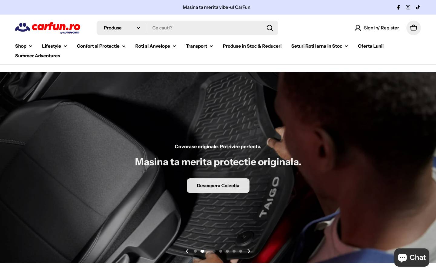 carfun.ro homepage screenshot