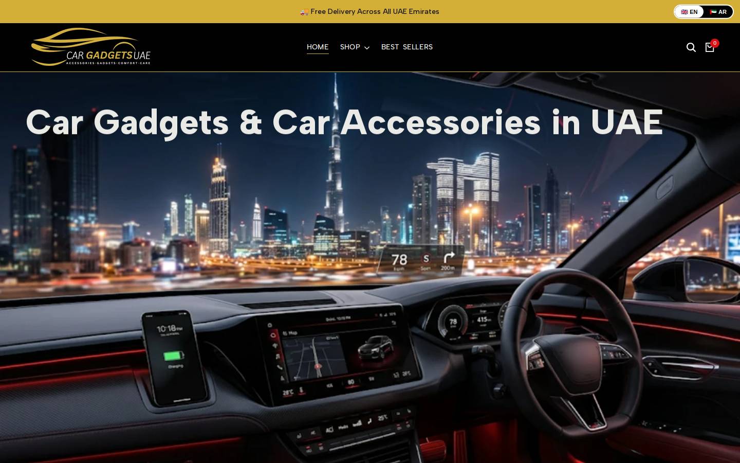 cargadgetsuae.com homepage screenshot