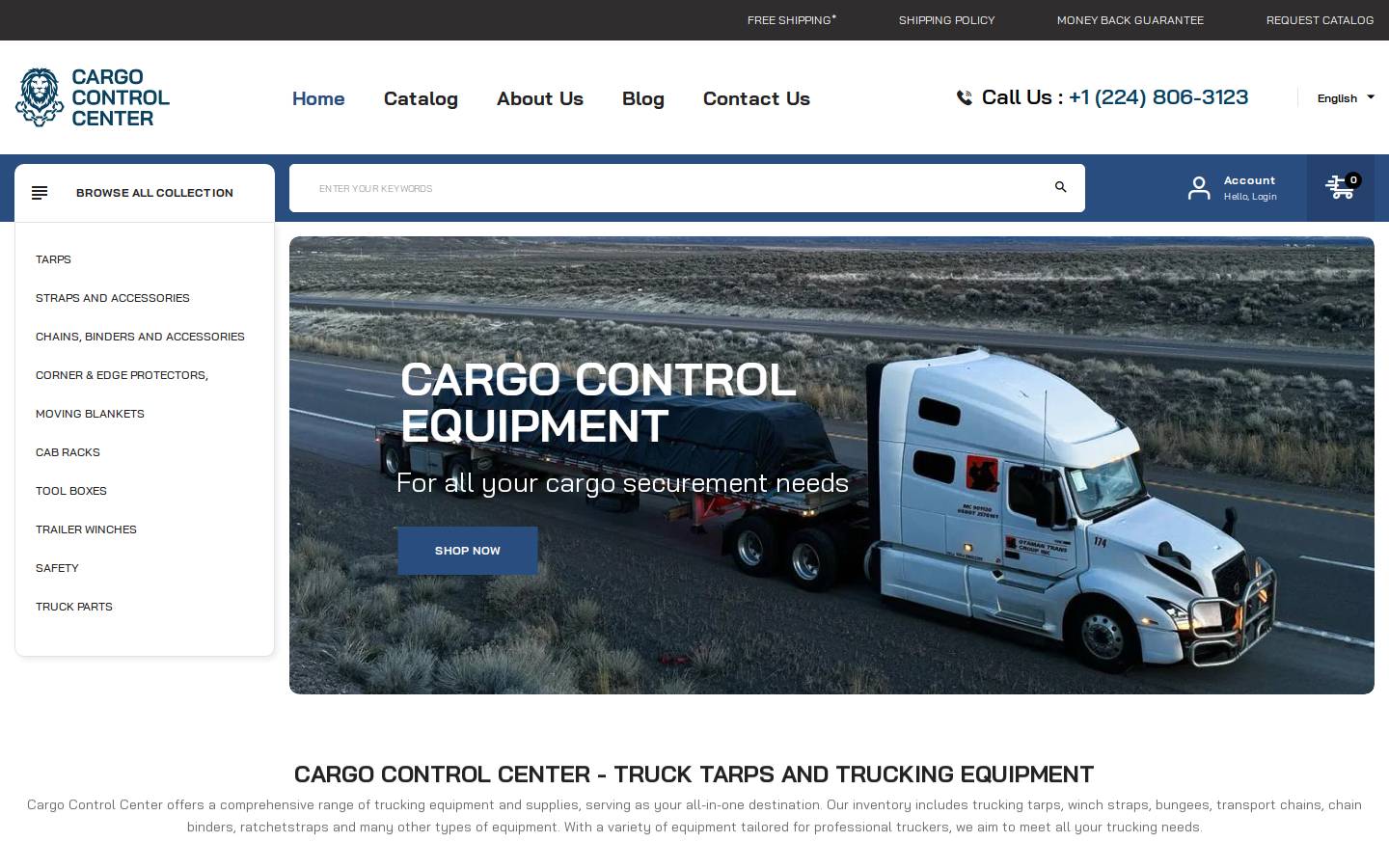 cargocontrolcenter.com homepage screenshot
