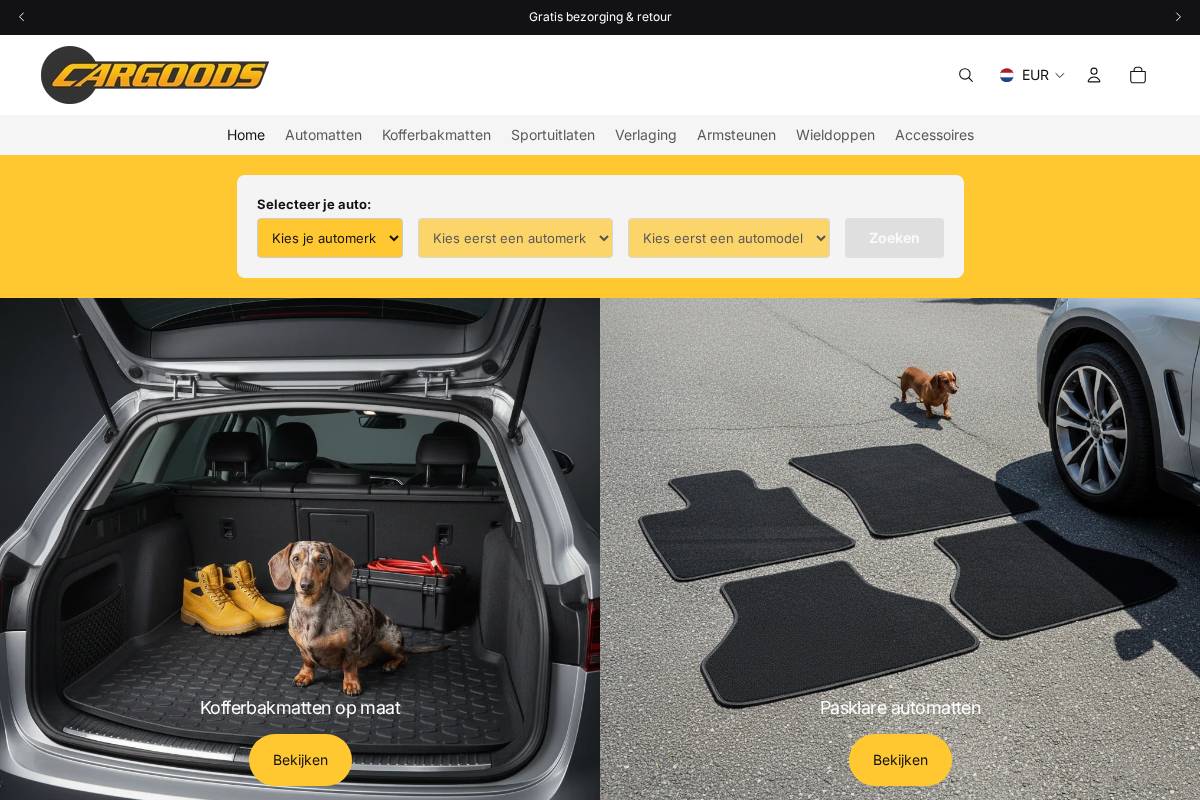 Cargoods homepage screenshot