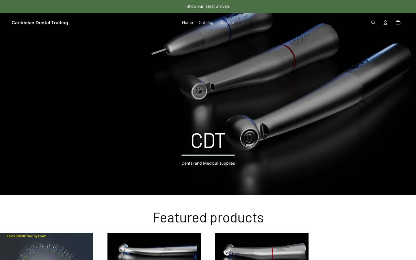 caribbeandentaltrading.com homepage screenshot