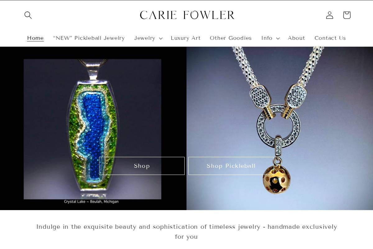 cariefowler.com homepage screenshot