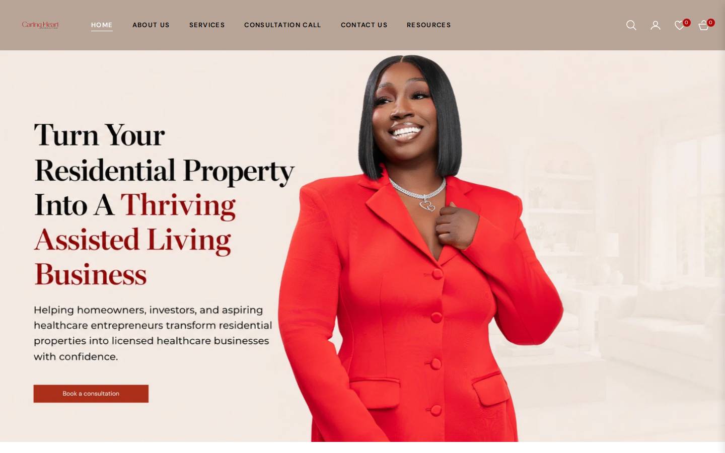 caringheartconsulting.com homepage screenshot