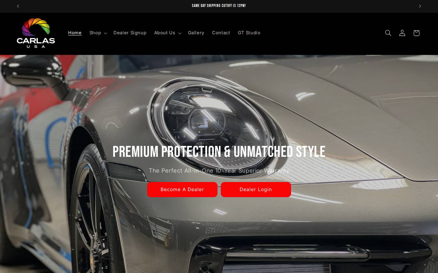 carlaswraps.com homepage screenshot