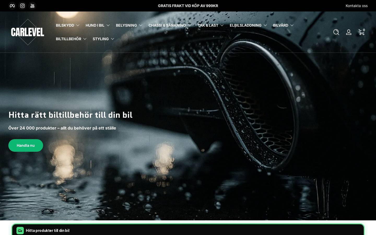 Carlevel homepage screenshot