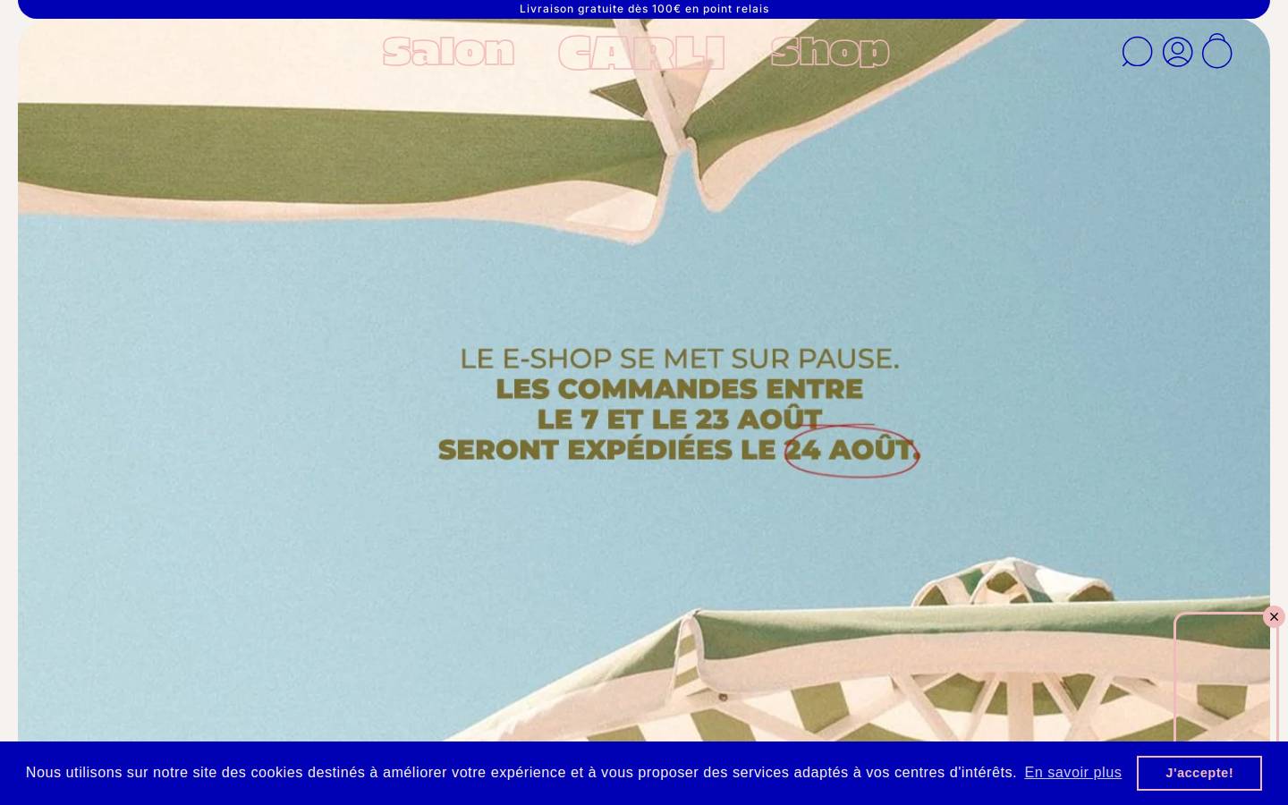Carli homepage screenshot